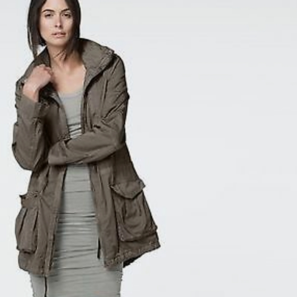 James Perse Yosemite Anorak Utility Lightweight Hooded Jacket